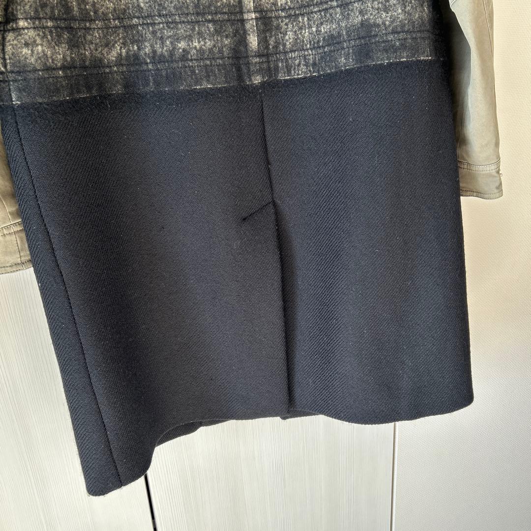 NEIL BARRETT ニールバレットコート　カーキ×ブラック　サイズ44