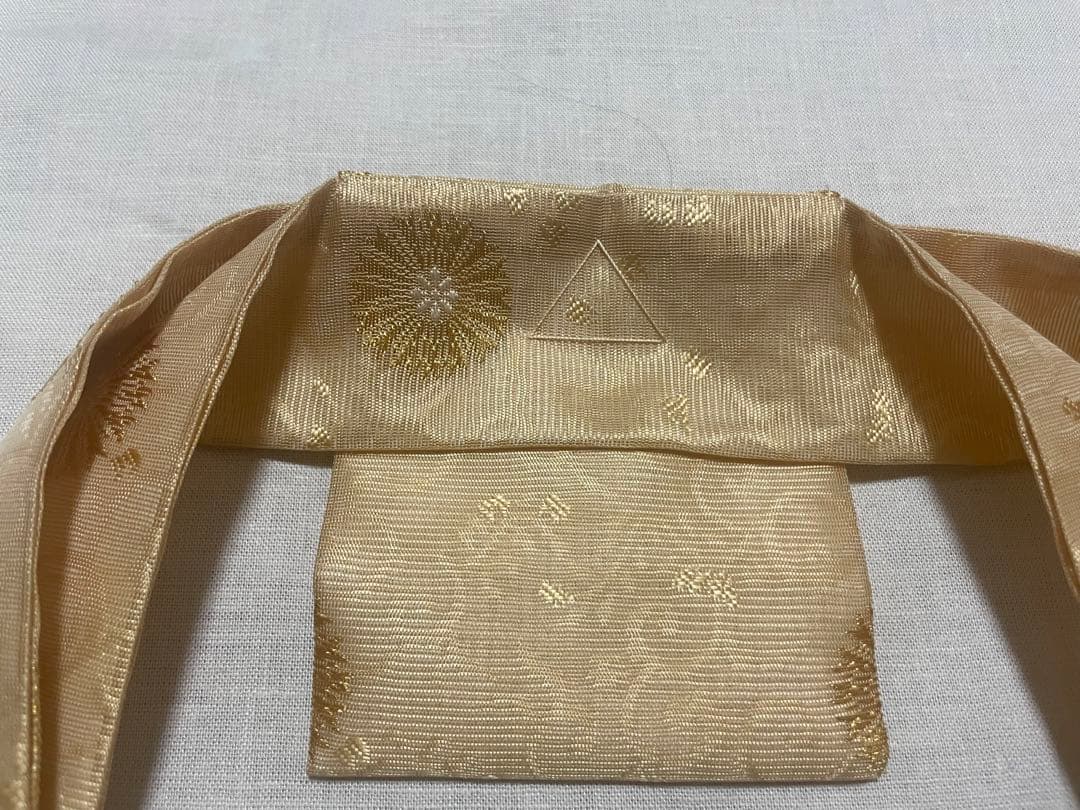 正絹　金砂　薄橙　臨済宗　1尺絡子