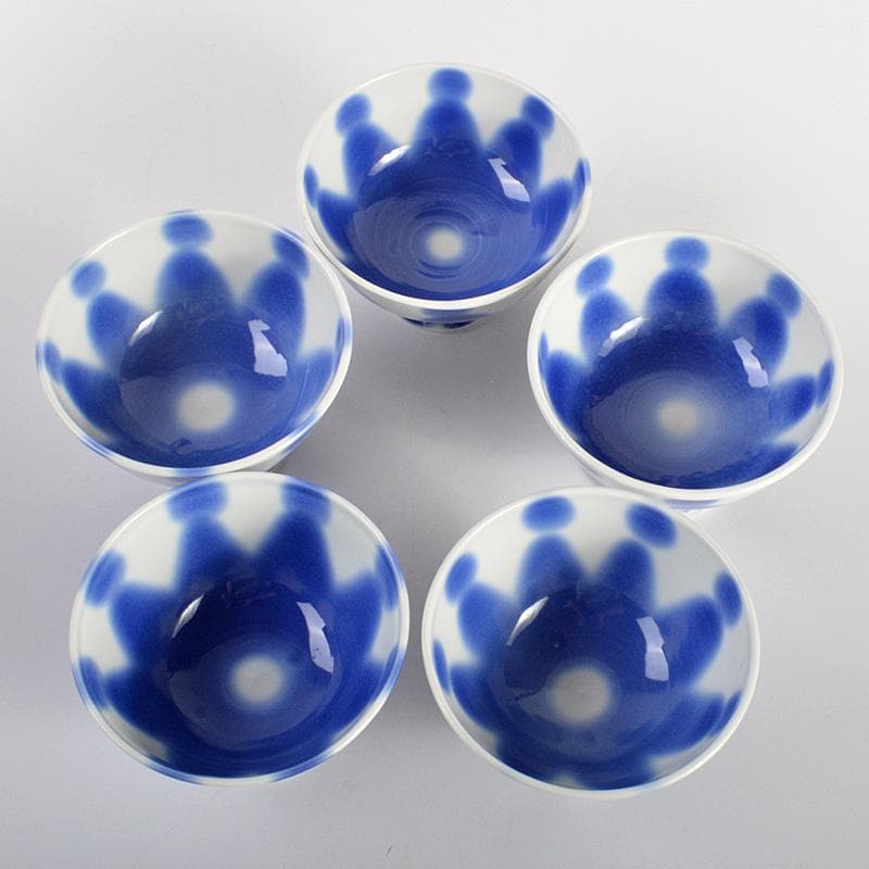 和食器　仁一作　高台小鉢揃　5客　共箱　V　6209C