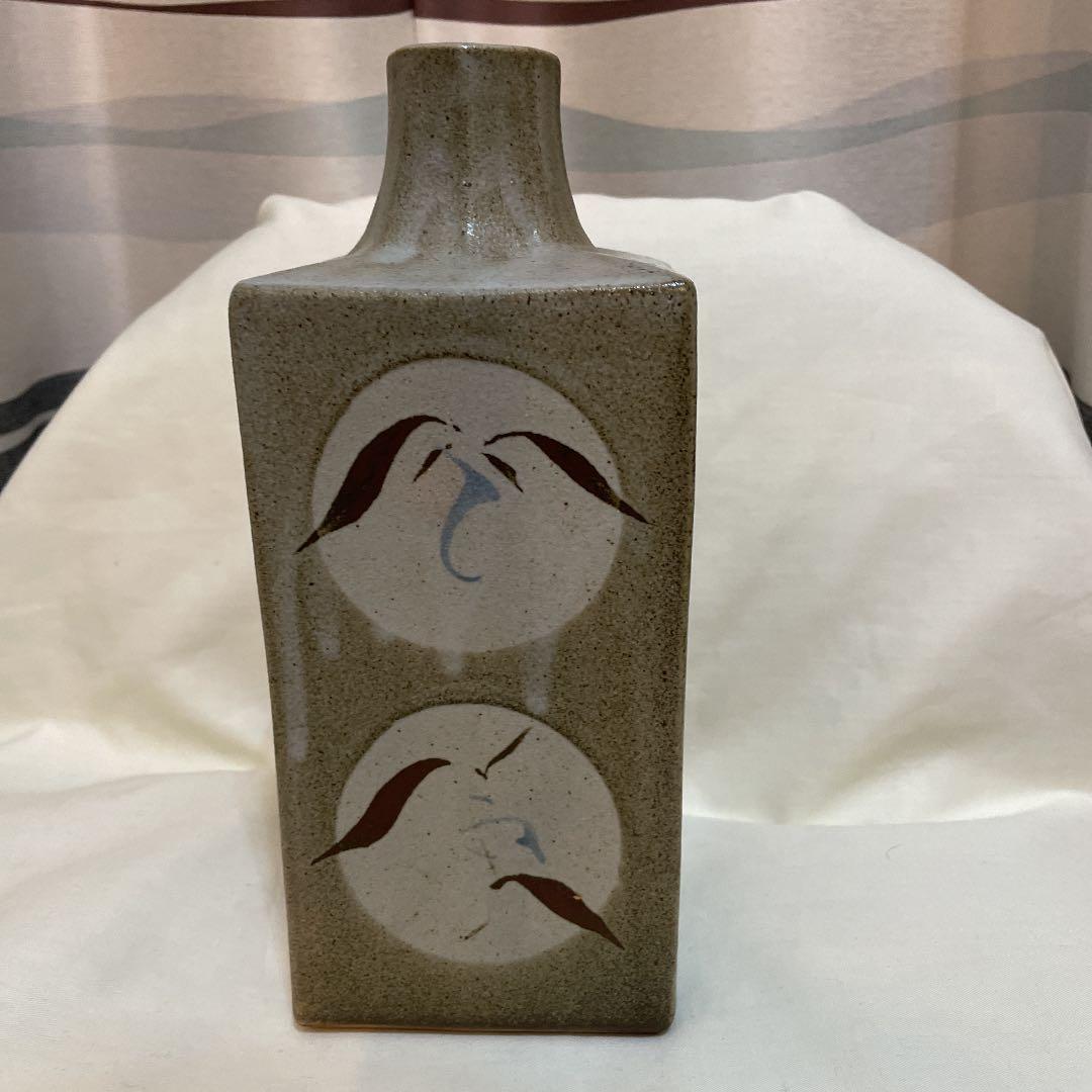 刷毛目角瓶　民藝　陶芸