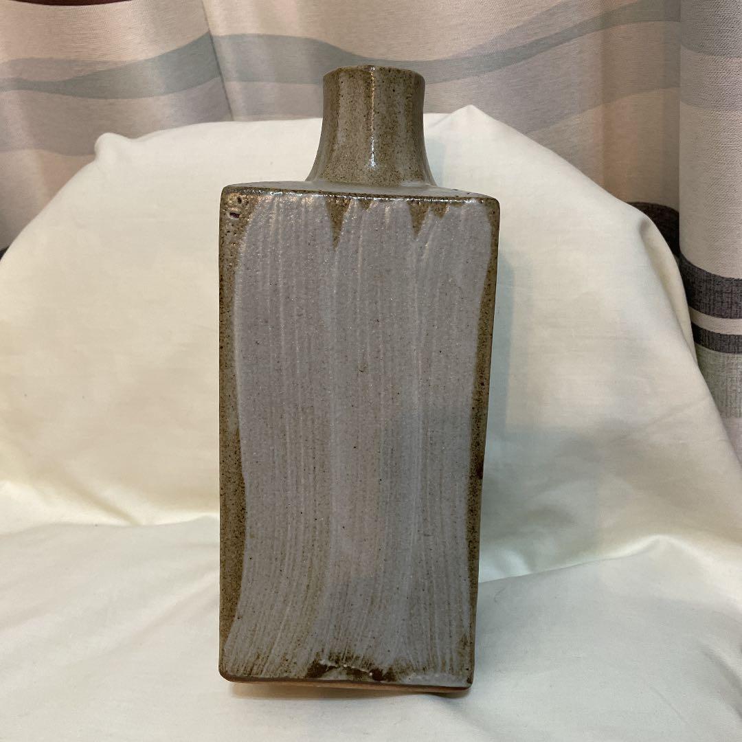 刷毛目角瓶　民藝　陶芸