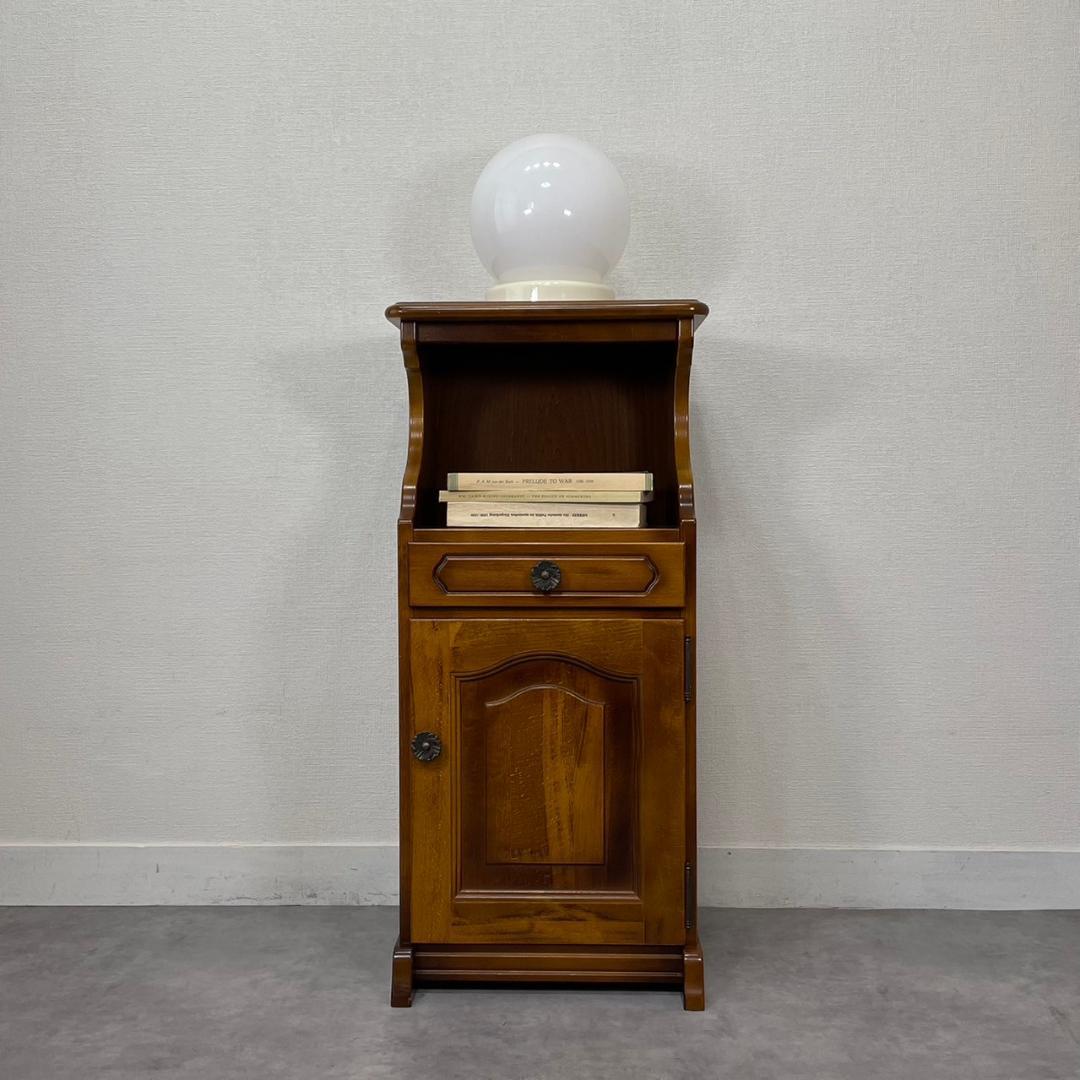 オールドカリモク コロニアル 電話台 サイドチェスト ディスプレイ台 ビンテージ