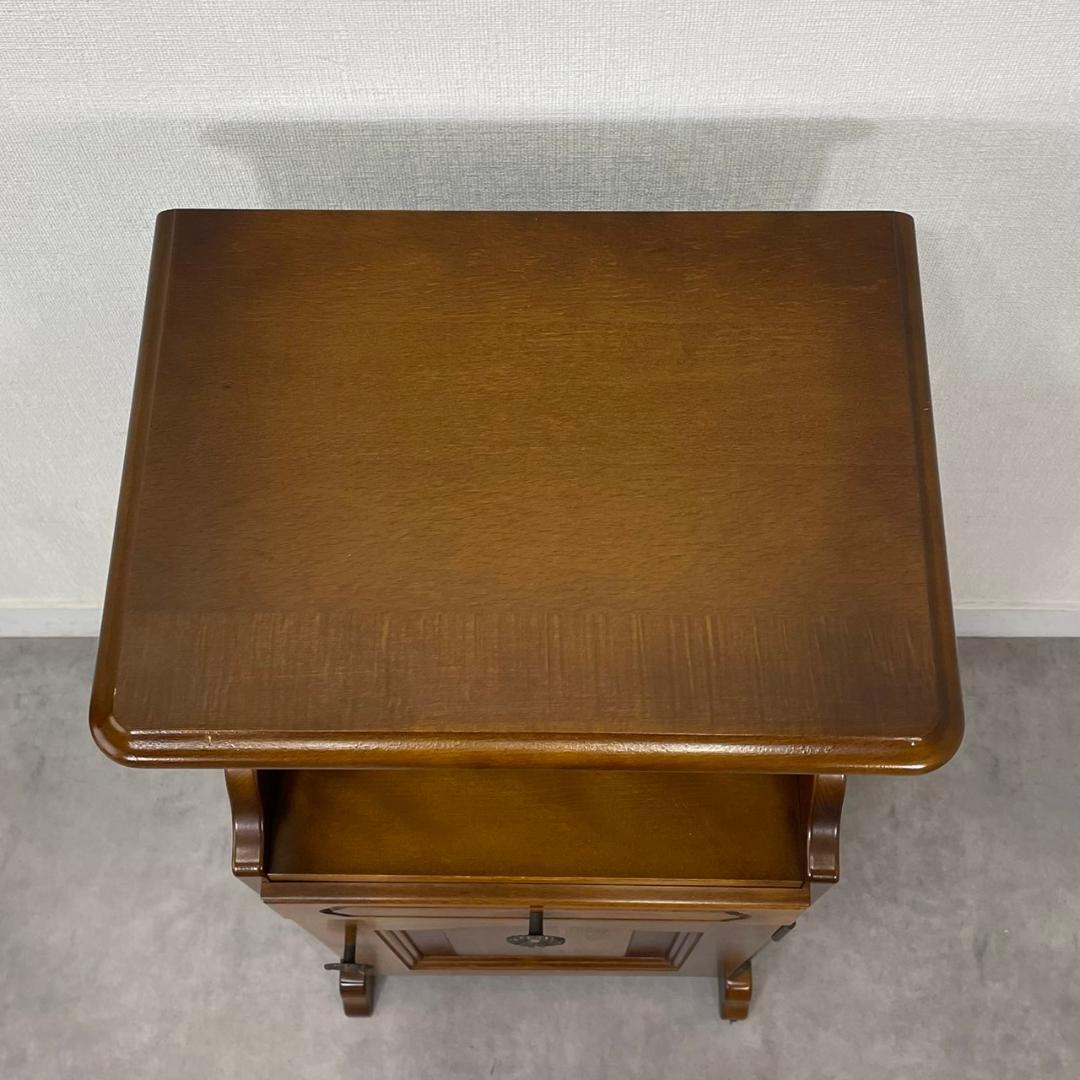 オールドカリモク コロニアル 電話台 サイドチェスト ディスプレイ台 ビンテージ