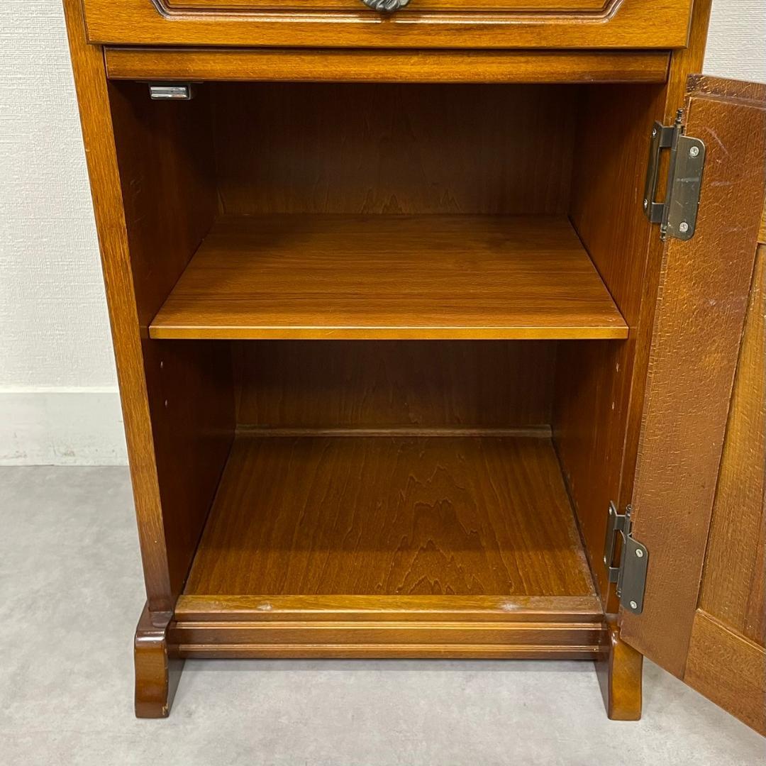 オールドカリモク コロニアル 電話台 サイドチェスト ディスプレイ台 ビンテージ