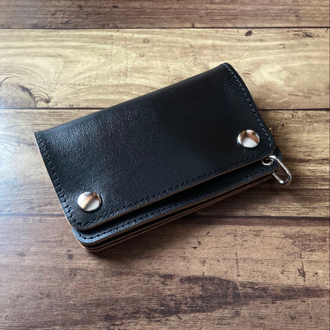 【れんじゃーず】ミドルトラッカーウォレット 3層【お札を折らずに収納】