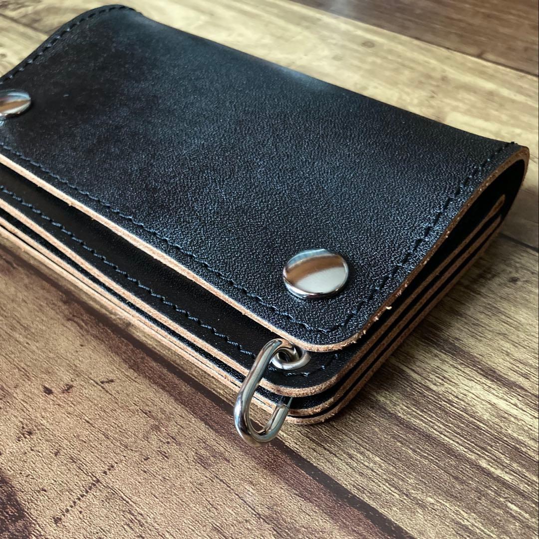 【れんじゃーず】ミドルトラッカーウォレット 3層【お札を折らずに収納】