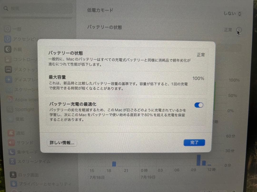 MacBook Air (M2, 2022) 本体 256GB 電池100％