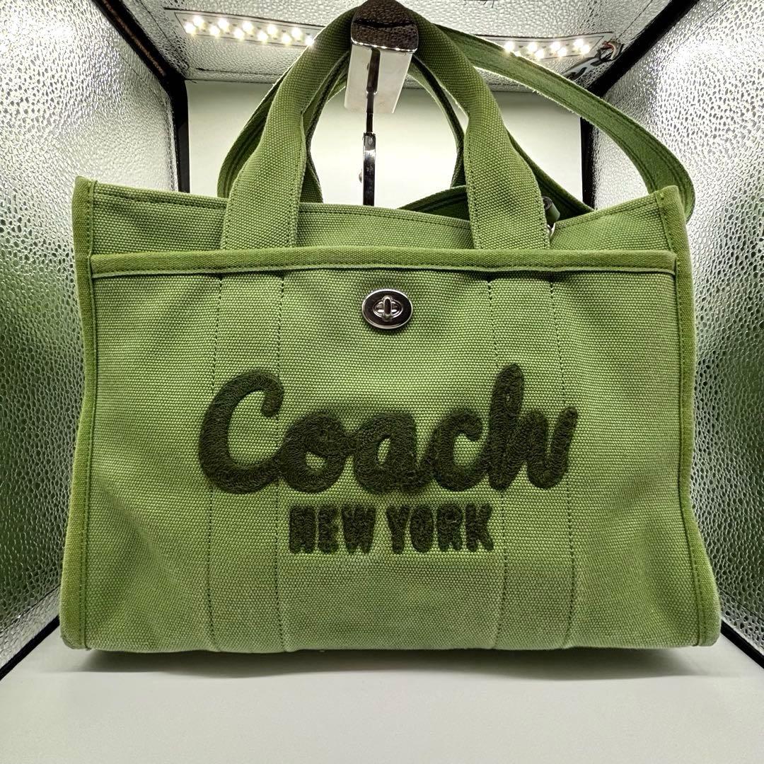 希少 ✨コーチ トートバッグ ショルダーバッグ カーゴトート 34 緑