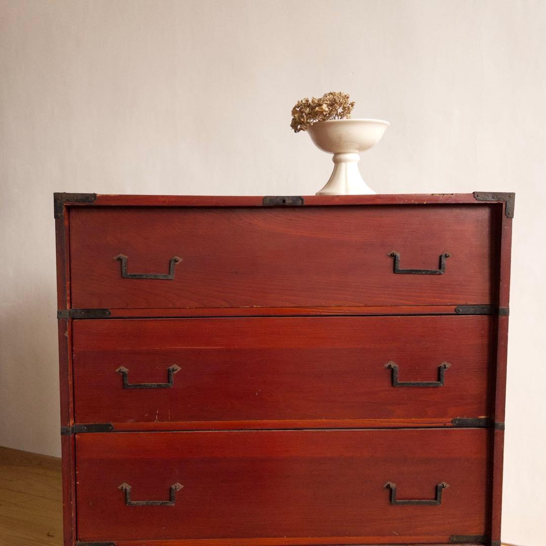 和箪笥　4段　古道具　古家具　和家具　ビンテージ　アンティーク　レトロ