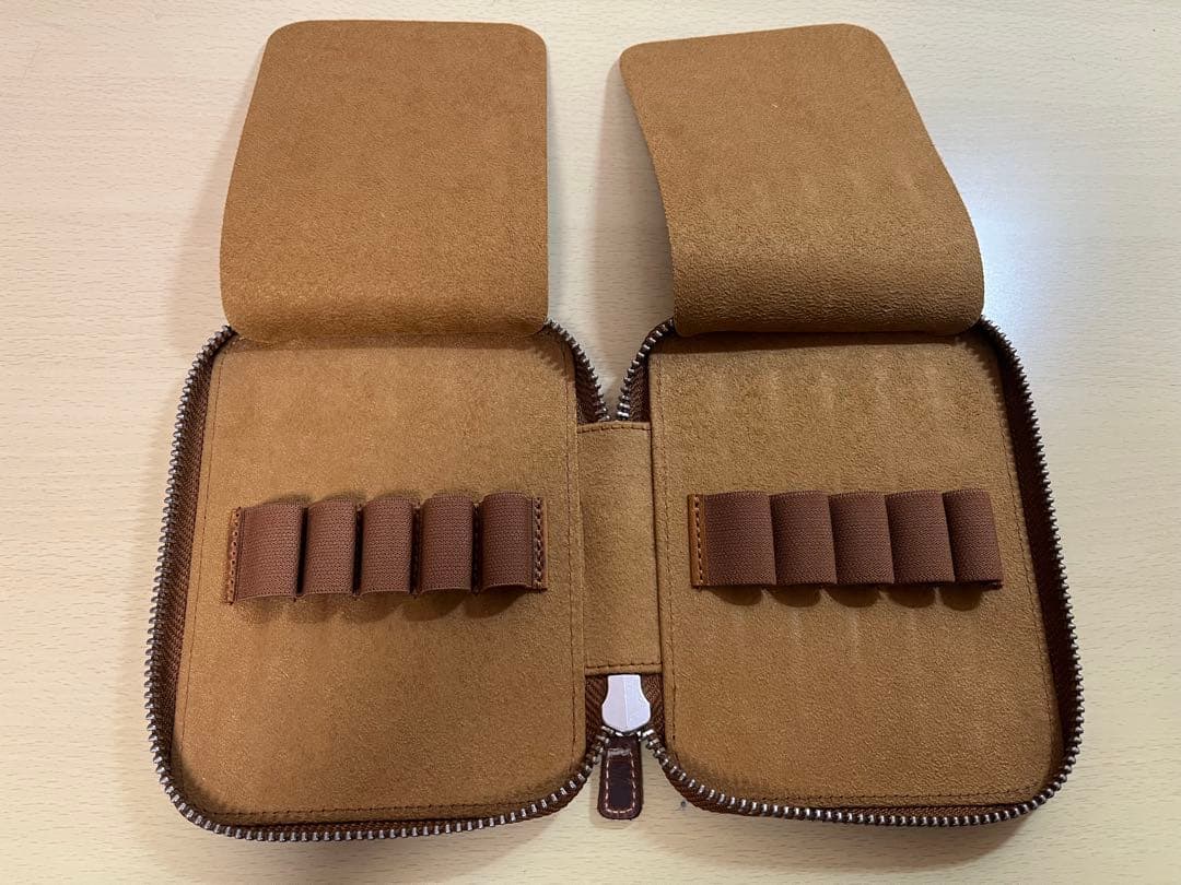 ガレンレザー　10本挿しペンケース　クレイジーホースブラウン