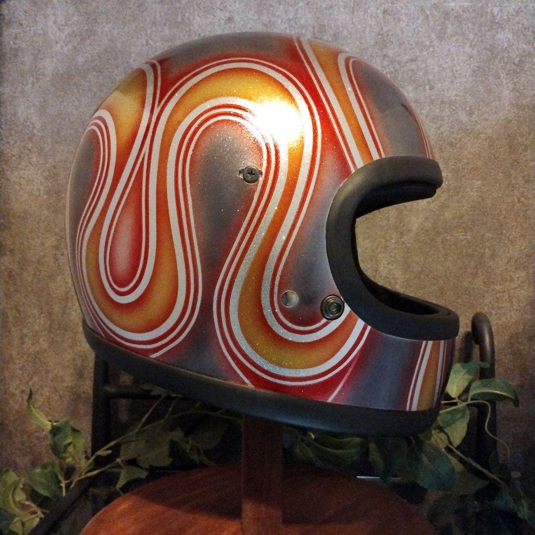 新品　カスタムペイント　フルフェイスヘルメット　ボバー　チョッパー　バイク