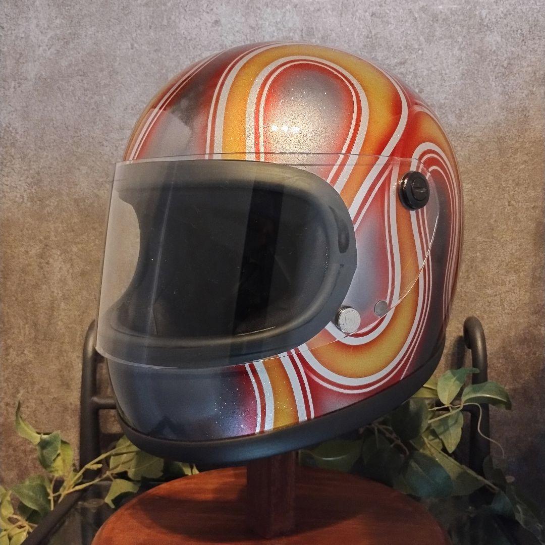 新品　カスタムペイント　フルフェイスヘルメット　ボバー　チョッパー　バイク