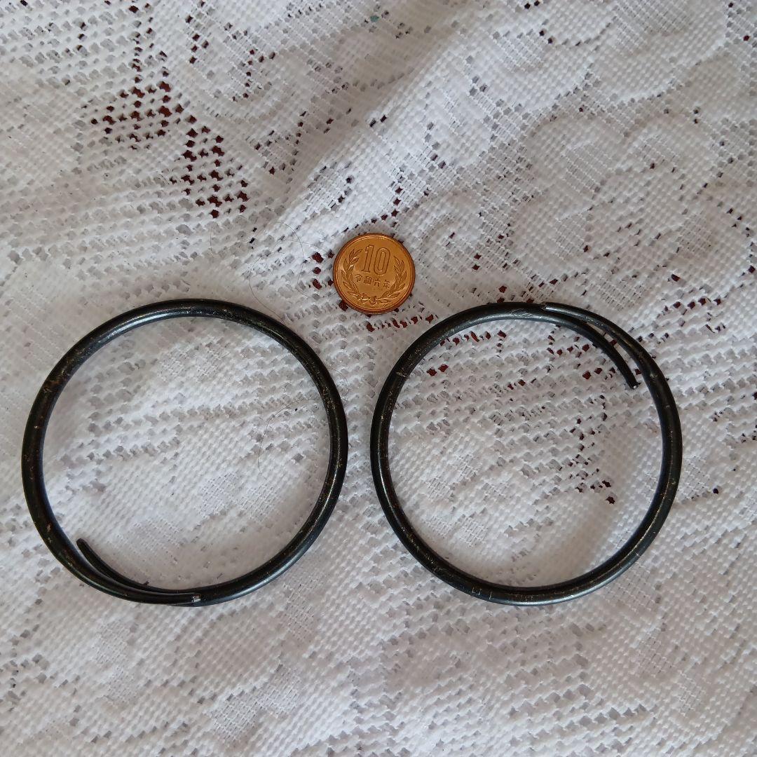 茶道具・置炉用笠釜・鉄製茶釜 ・あじろ鉄・釜環付き・USED【24】