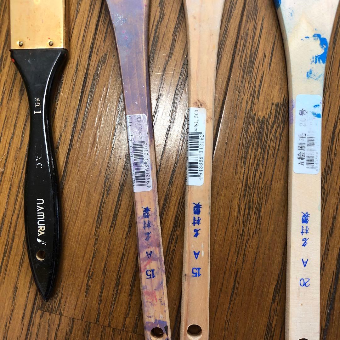 名村油彩筆25本ラファエル・レンブラント・刷毛【34本セット】オイル3本セット