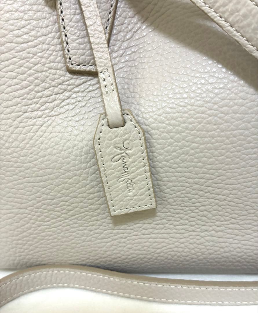 銀座かねまつ レザー ハンドバッグ ショルダーストラップ付き