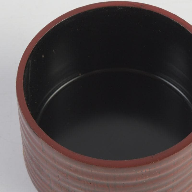 茶道具　漆塗　帽子茶器　棗　時代箱付　V　9816