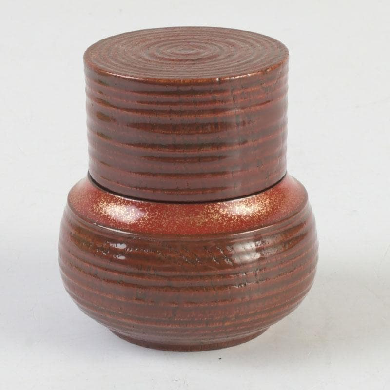 茶道具　漆塗　帽子茶器　棗　時代箱付　V　9816