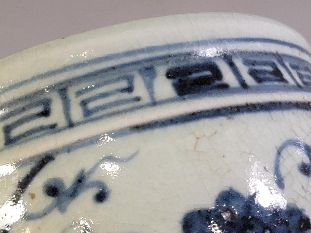 中国美術 青花 纏枝蓮花紋 壺 DT473