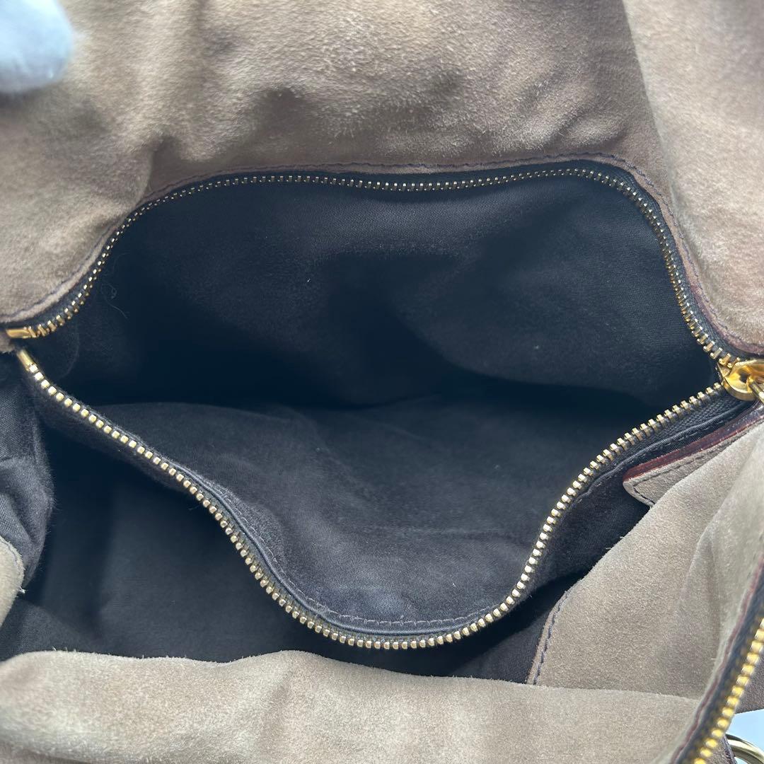 【美品】miu miu ヴィッテロ 2way ハンドバッグ ブラウン レザー