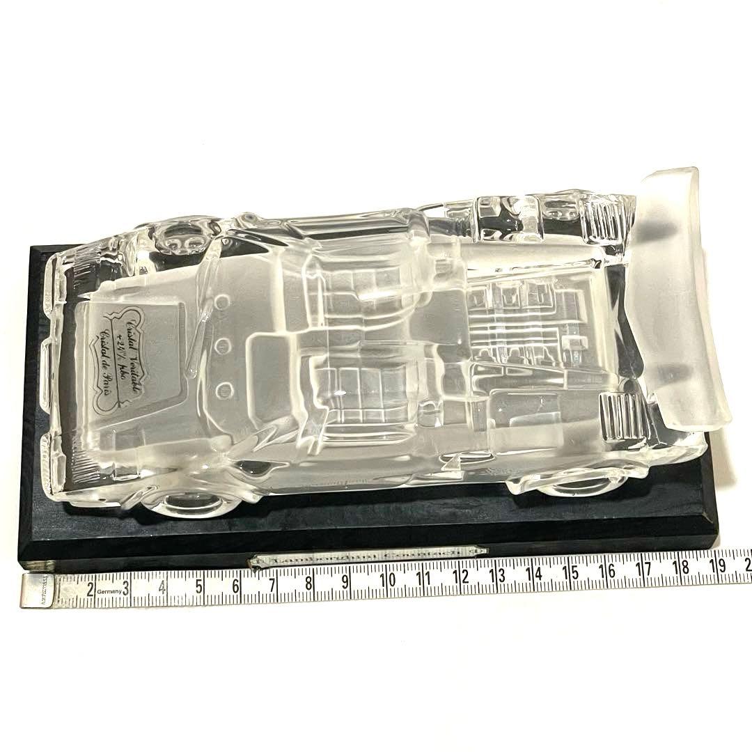 ランボルギーニ　カウンタック　クリスタル　ガラス　置物　台座付き