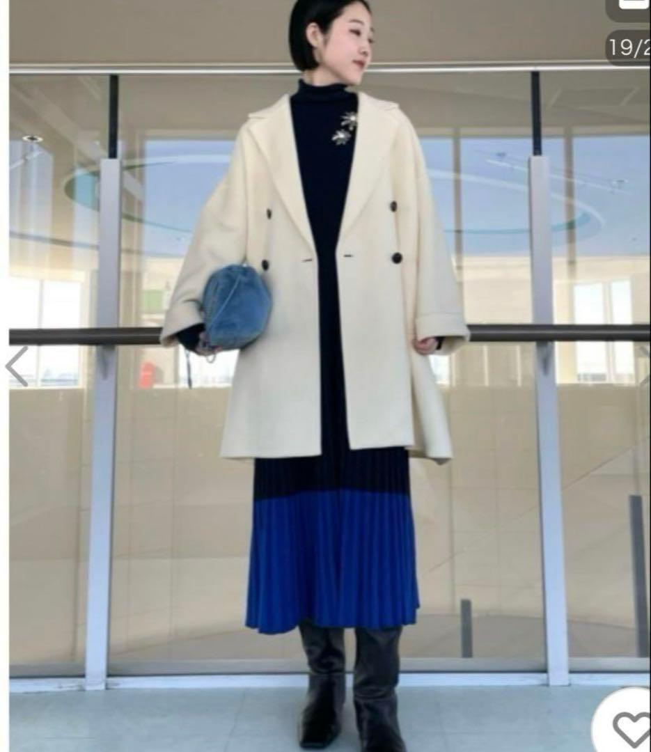 Mila Owen ワイドシルエットダブルブレストコート