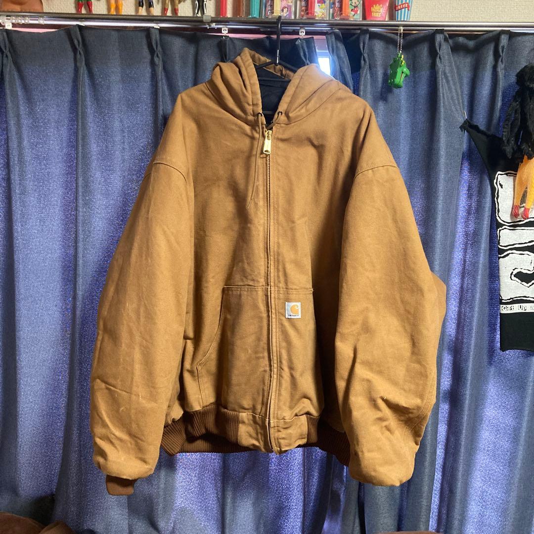 Carhartt ブラウン フルジップ フーディ 3XL