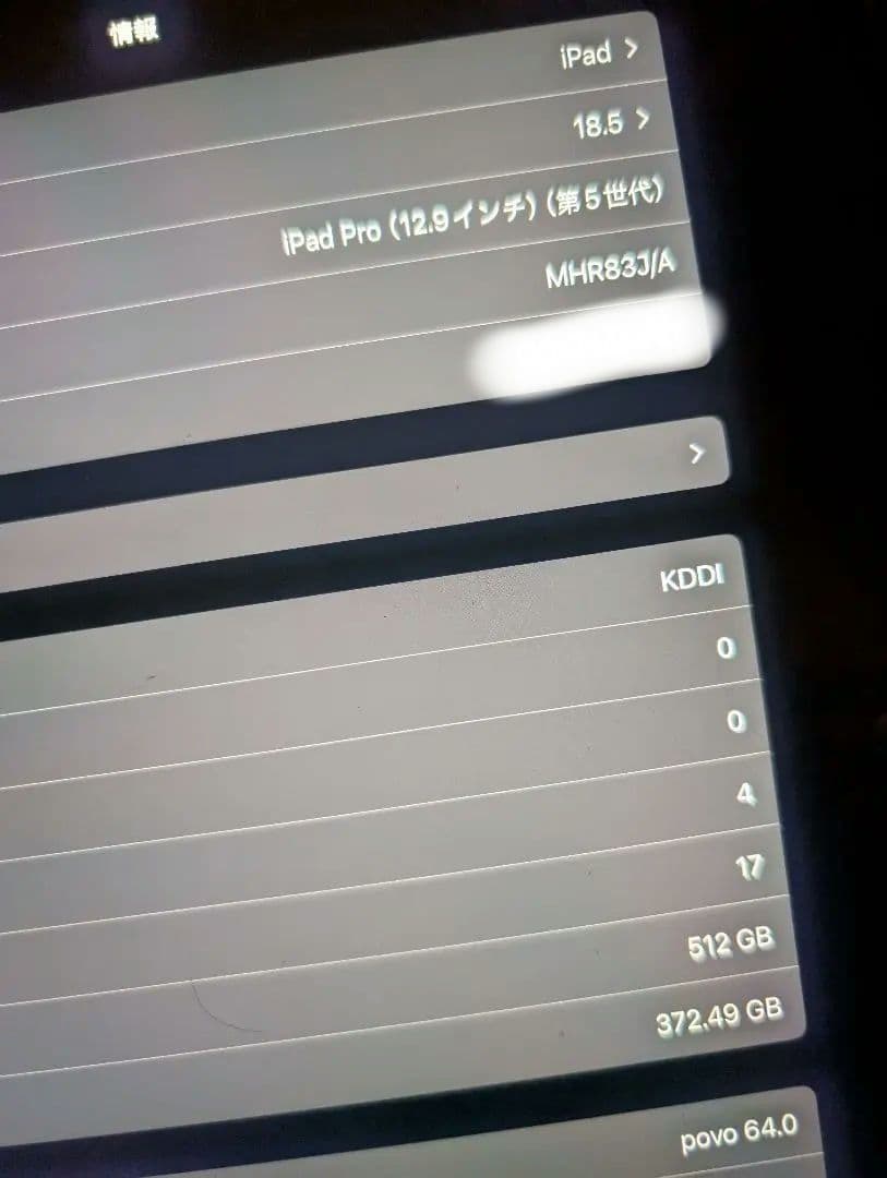 iPad pro 12.9インチ第5世代 512GB、セルラー、M1チップ