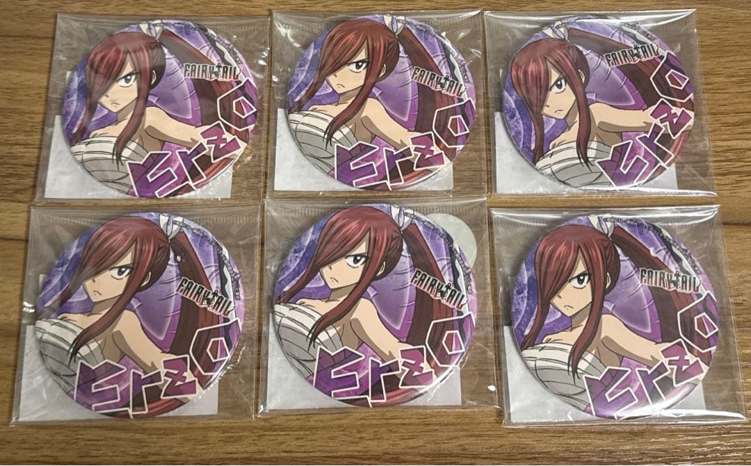 FAIRY TAIL アニメガ限定 缶バッジ エルザ 6個セット
