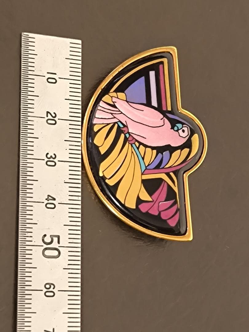 MICHAELA FREY ピンク系のオウム 鳥 ブローチ ミカエラフレイ