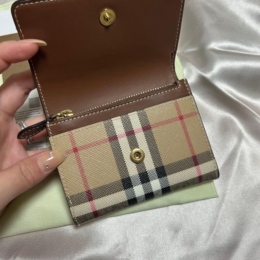バーバリー BURBERRY 財布 ウォレット ブラウン ベージュ ほぼ未使用