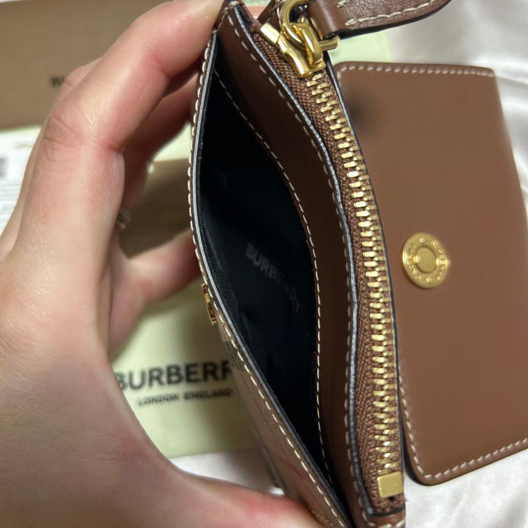 バーバリー BURBERRY 財布 ウォレット ブラウン ベージュ ほぼ未使用