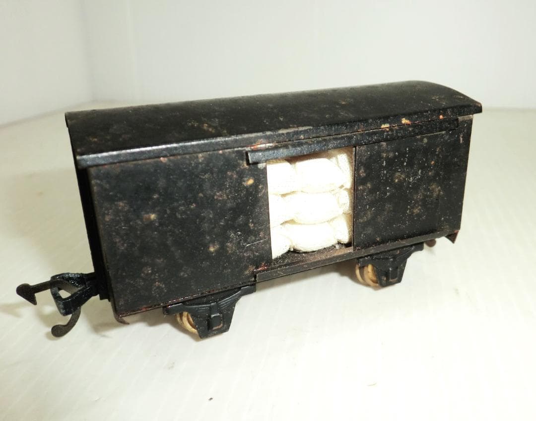 つぼみ堂 HOゲージ Bテンダー蒸気機関車と貨車4種4両 積荷付 外観ジャンク