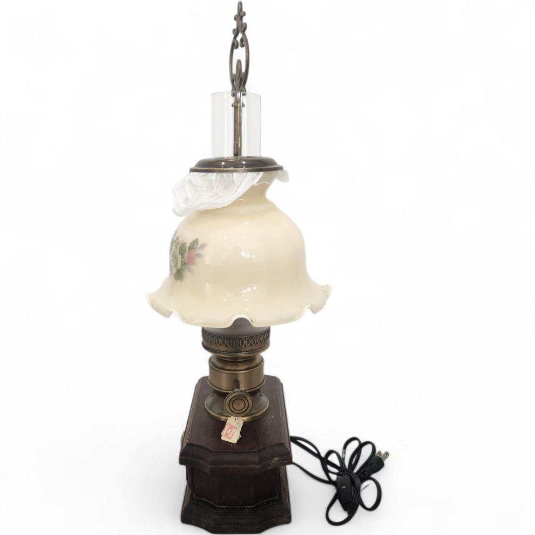 美品 vintage Made in Italy 卓上ランプ 薔薇 小物入れ付き