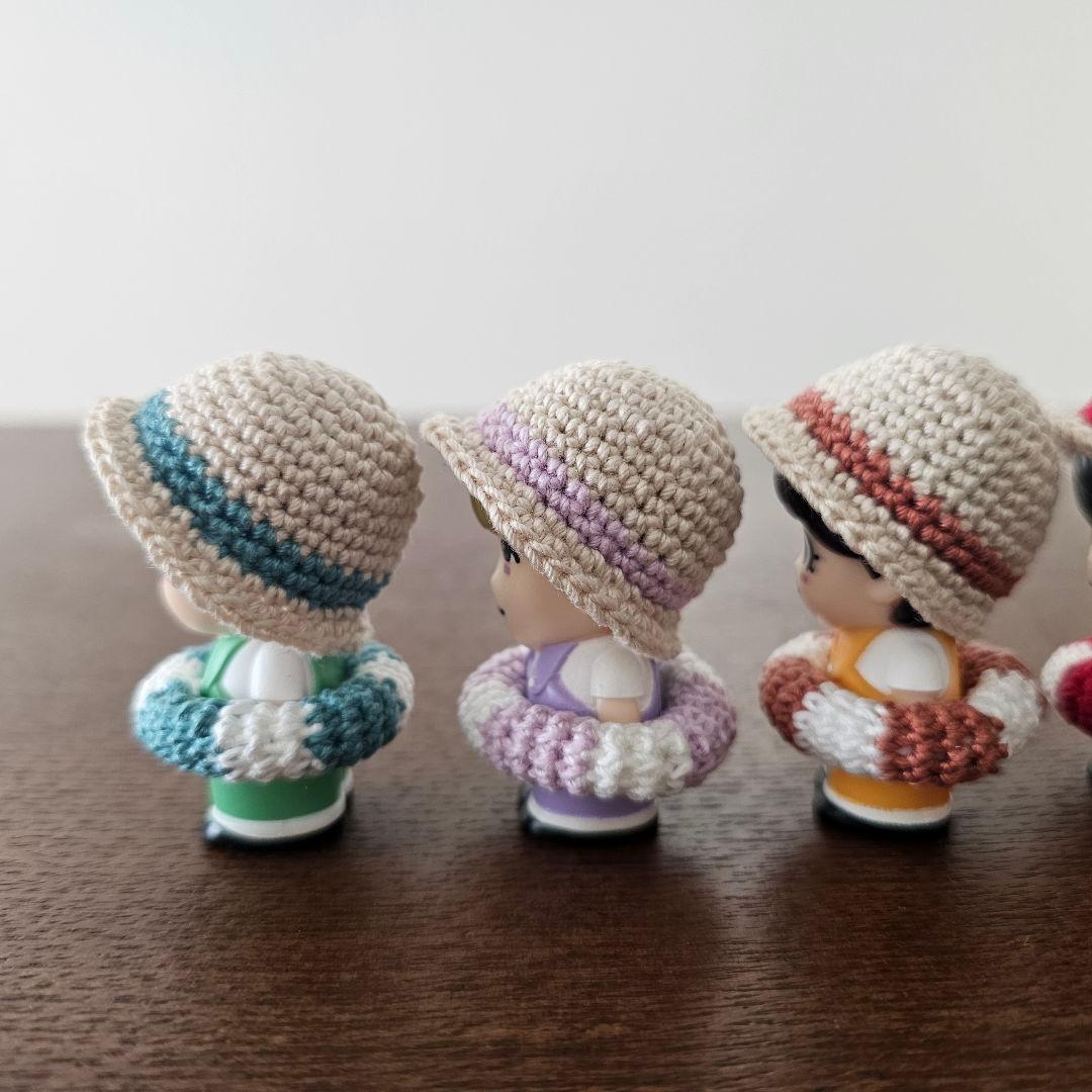 ハンドメイド　なにわ男子　指人形　麦わら帽子&浮き輪セット　オーダー受付中