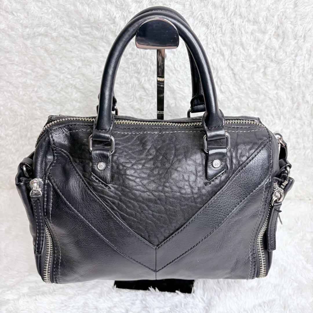 DIESEL ディーゼル レザー 2WAY ハンドバッグ ショルダー 黒