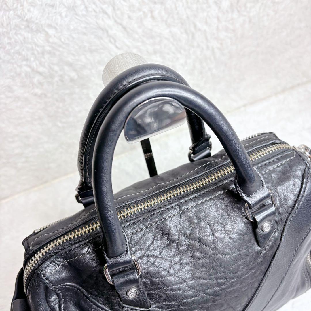 DIESEL ディーゼル レザー 2WAY ハンドバッグ ショルダー 黒