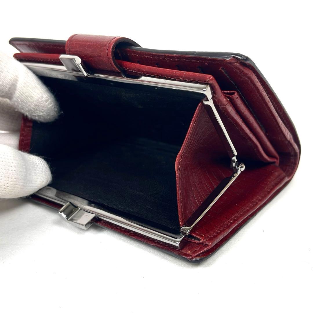 グッチ　折り財布　GGスプリーム　ロゴ総柄　がま口　ミディアム　PVC レザー