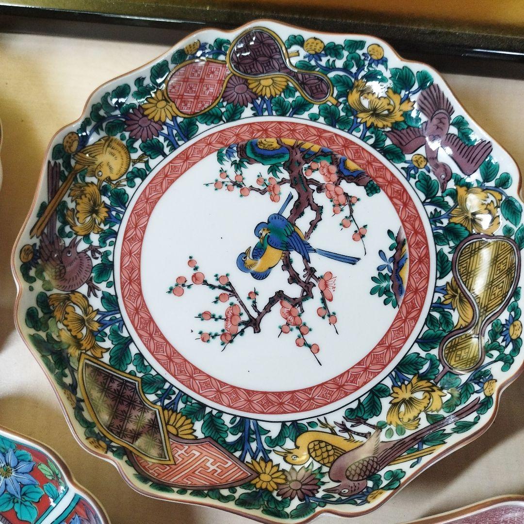 九谷焼　飾皿5枚セット　八郎　九谷焼コレクション