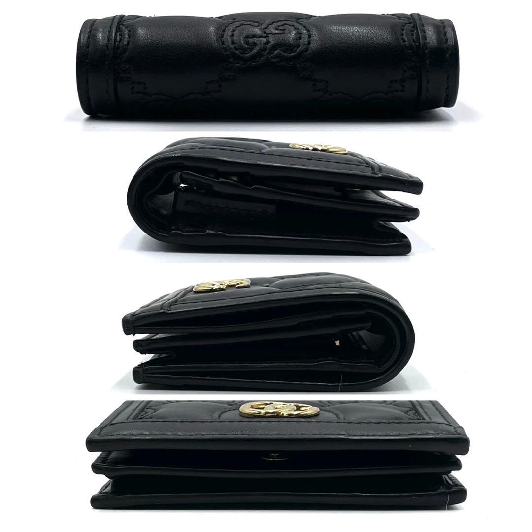 未使用級/現行モデル● グッチ 折り財布 二つ折り GG マトラッセ レザー