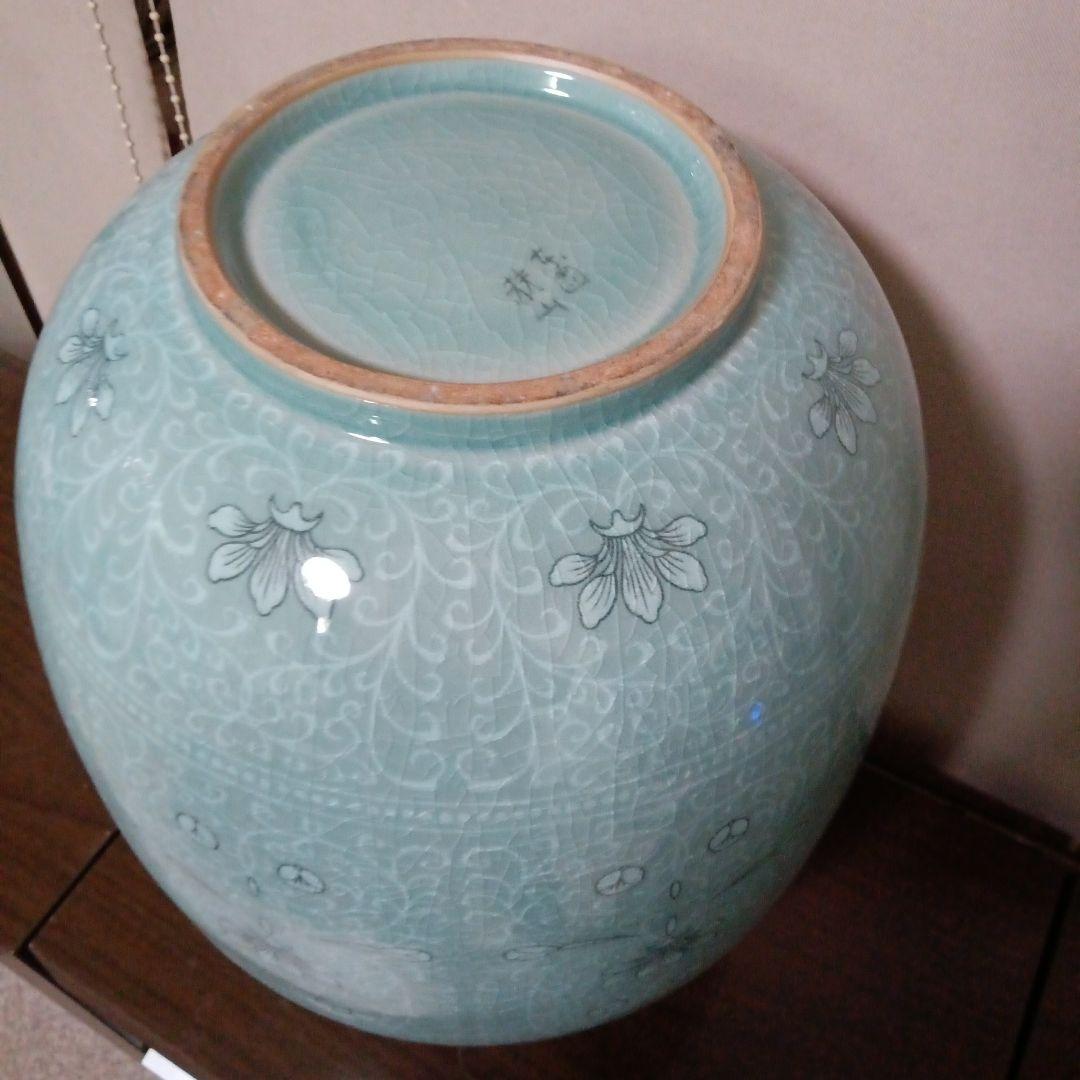 韓国陶芸青磁大壺