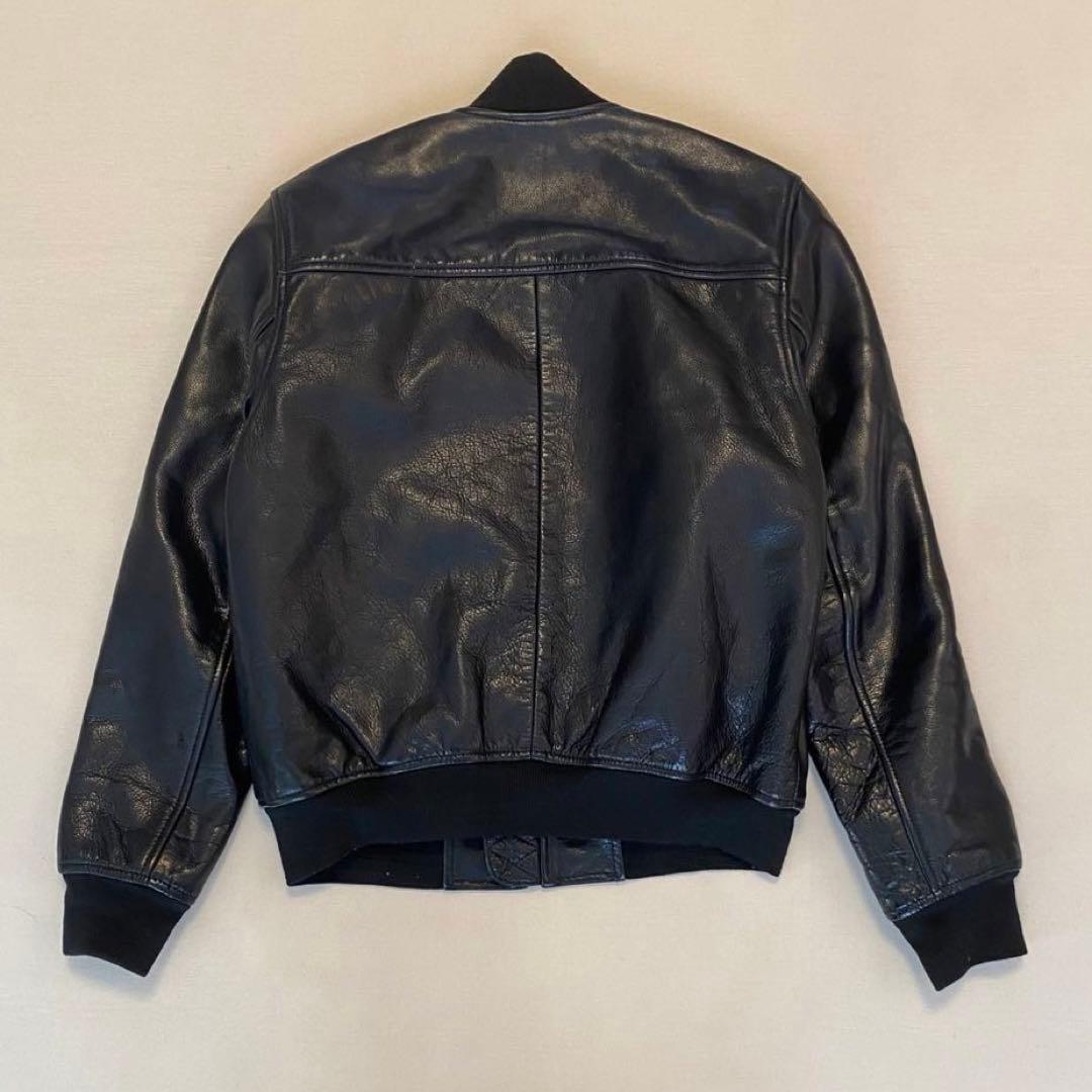 OLD GAP レザー MA-1 フライトジャケット オールドギャップ ブラック