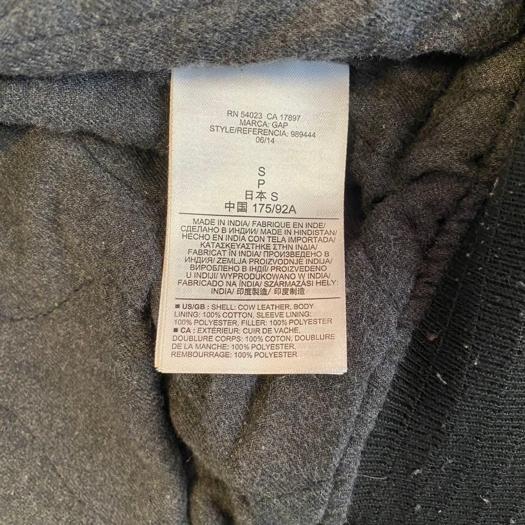 OLD GAP レザー MA-1 フライトジャケット オールドギャップ ブラック