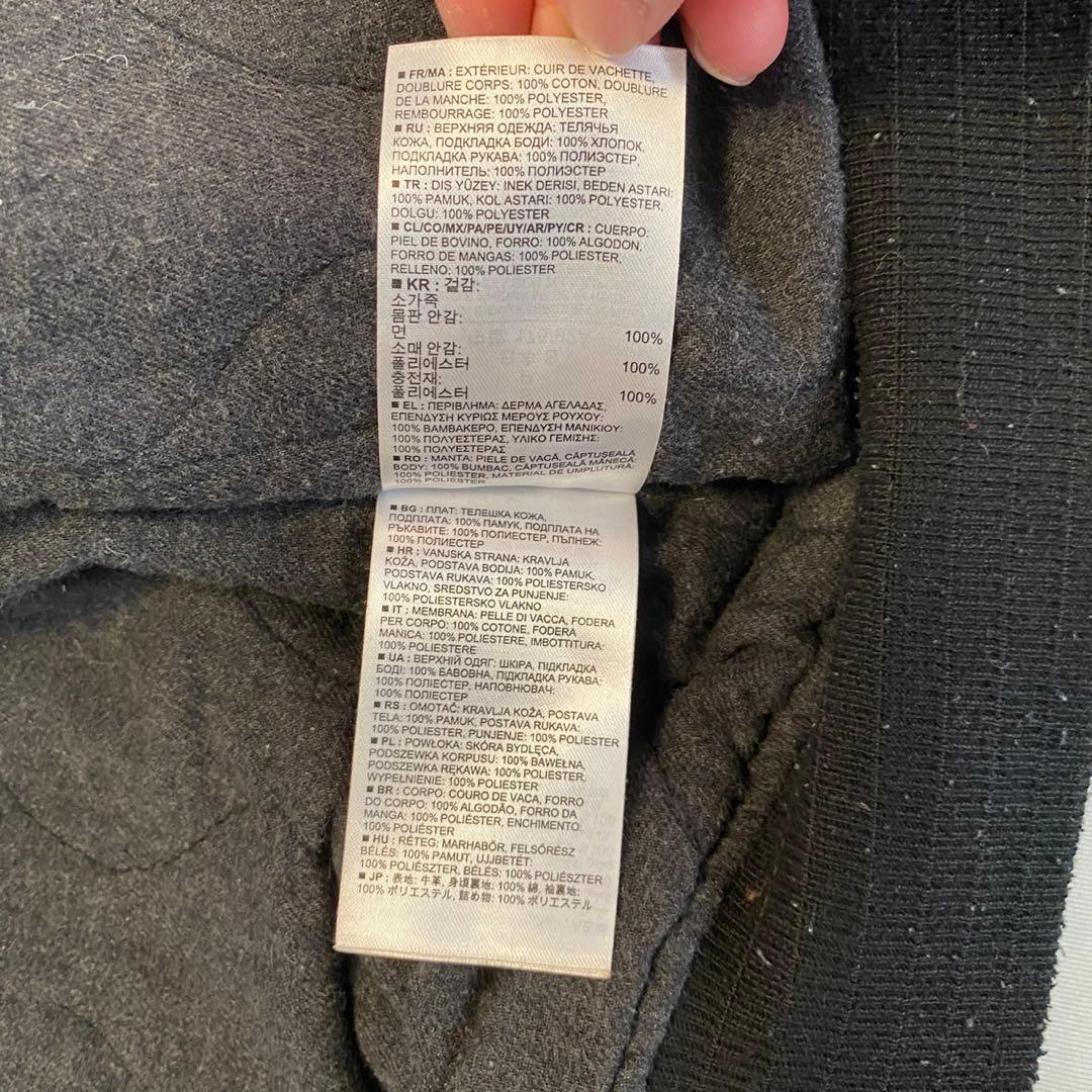 OLD GAP レザー MA-1 フライトジャケット オールドギャップ ブラック