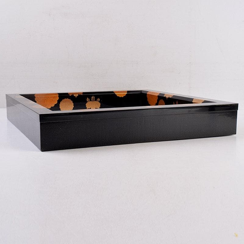 茶道具　加賀蒔絵師　細川司光作　高台寺蒔絵　炉縁　共箱　V　8427A