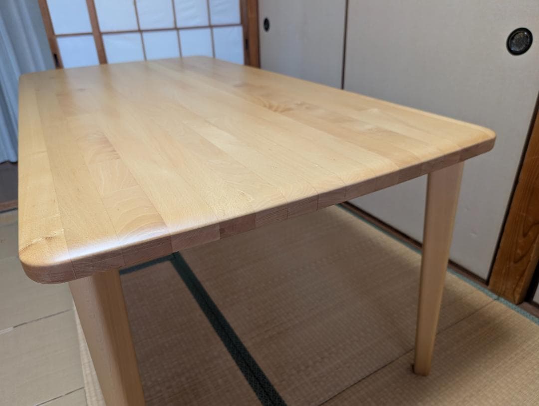 ニトリNコレクション天然木ダイニングテーブル　幅1650×奥行850×高さ700