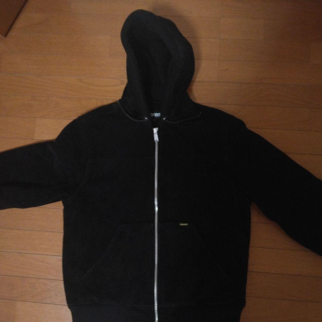Supreme 黒 フルジッパー パーカー