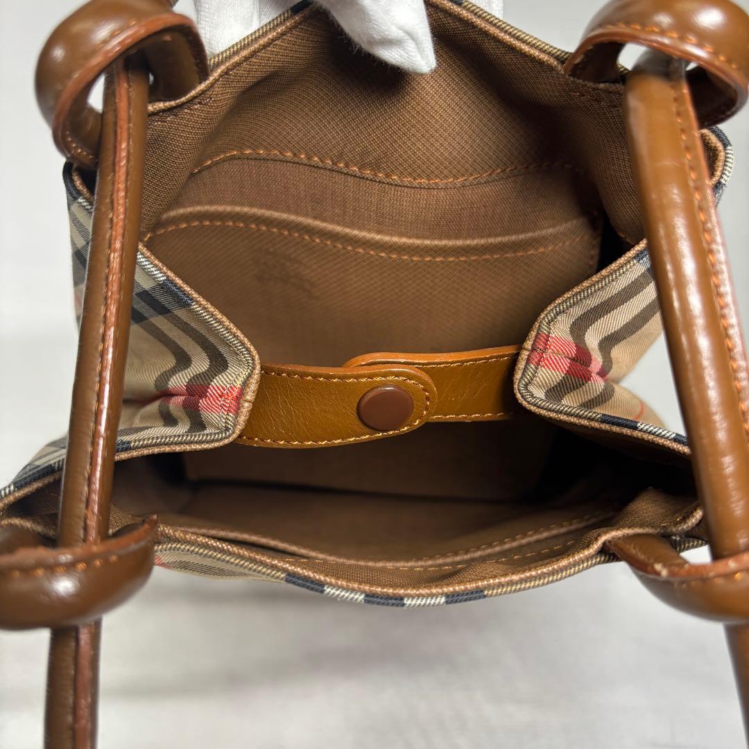 バーバリー ショルダーバッグ トートバッグ 肩掛け 巾着 ノバチェック ベージュ