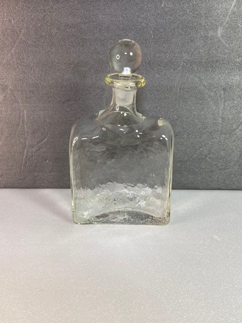 倉敷ガラス　小谷眞三　民藝　民芸　デキャンタ　角瓶　吹きガラス