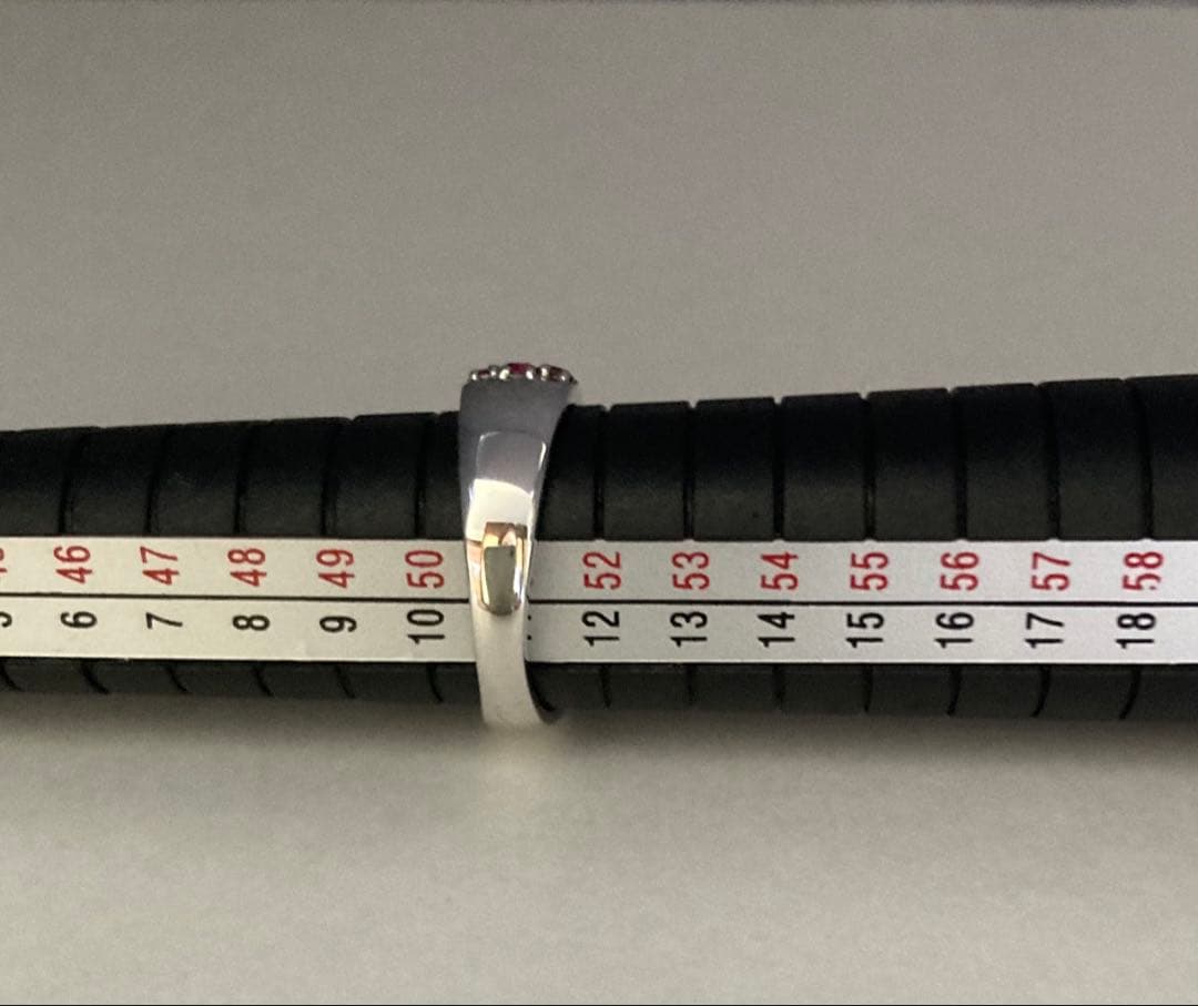 K18 WG ルビー&ダイヤモンド　リング（11号）