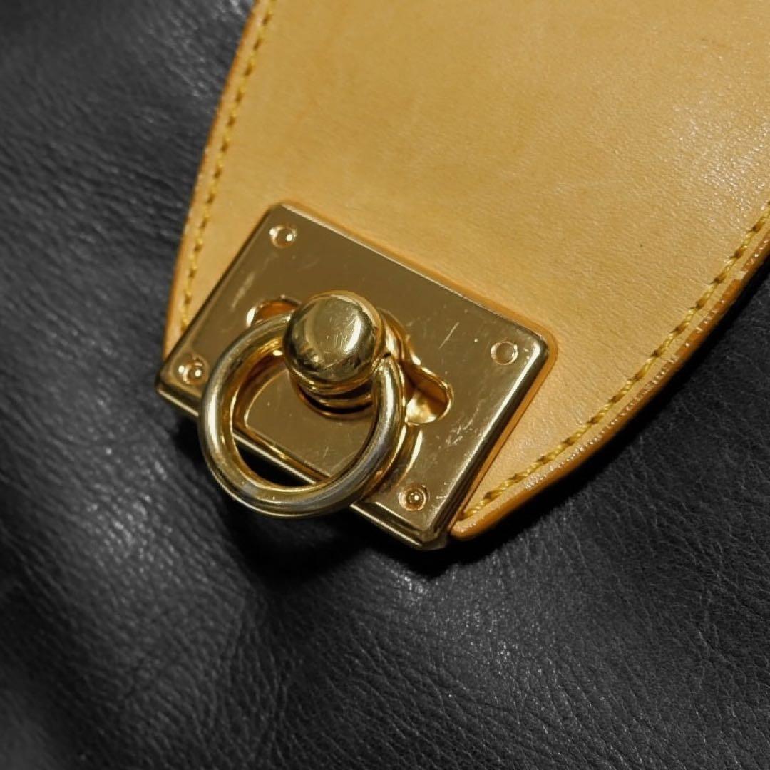 美品★KITAMURA★2wayハンドバッグ★ショルダーバッグ★黒★メタルロック